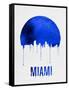 Miami Skyline Blue-null-Framed Stretched Canvas