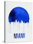 Miami Skyline Blue-null-Stretched Canvas