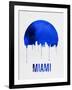 Miami Skyline Blue-null-Framed Art Print