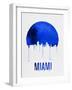 Miami Skyline Blue-null-Framed Art Print