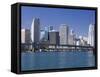 Miami Skyline, Florida, United States of America, North America-Richard Cummins-Framed Stretched Canvas