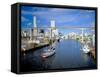 Miami Skyline from Bay, Florida-null-Framed Stretched Canvas