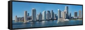 Miami skyline, Miami-Dade County, Florida, USA-null-Framed Stretched Canvas