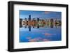 Miami Skyline Seen from Key Biscayne at Dusk with Beautiful Reflections-badboo-Framed Photographic Print