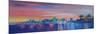 Miami Skyline Silhouette at Sunset, Florida, USA-Markus Bleichner-Mounted Art Print