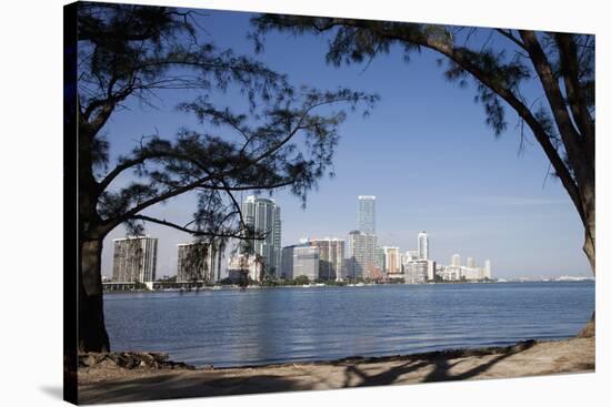 Miami Skyline Viewed from Rickenbacker Causeway-Angelo Cavalli-Stretched Canvas