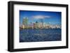 Miami Skyline with Puffy Clouds-Terry Eggers-Framed Photographic Print