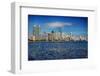 Miami Skyline with Puffy Clouds-Terry Eggers-Framed Photographic Print