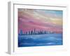 Miami Skyline with Vanilla Sky-Markus Bleichner-Framed Art Print