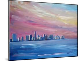 Miami Skyline with Vanilla Sky-Markus Bleichner-Mounted Art Print