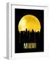 Miami Skyline Yellow-null-Framed Art Print