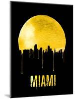 Miami Skyline Yellow-null-Mounted Art Print