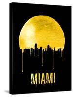 Miami Skyline Yellow-null-Stretched Canvas