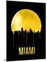 Miami Skyline Yellow-null-Mounted Art Print