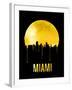 Miami Skyline Yellow-null-Framed Art Print