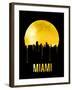 Miami Skyline Yellow-null-Framed Art Print