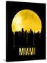 Miami Skyline Yellow-null-Stretched Canvas