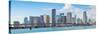 Miami Skyscrapers with Bridge over Sea in the Day.-Songquan Deng-Stretched Canvas