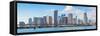 Miami Skyscrapers with Bridge over Sea in the Day.-Songquan Deng-Framed Stretched Canvas