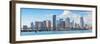 Miami Skyscrapers with Bridge over Sea in the Day.-Songquan Deng-Framed Photographic Print