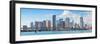 Miami Skyscrapers with Bridge over Sea in the Day.-Songquan Deng-Framed Photographic Print