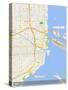 Miami, United States of America Map-null-Stretched Canvas