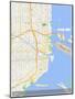 Miami, United States of America Map-null-Mounted Poster