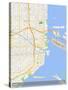 Miami, United States of America Map-null-Stretched Canvas