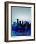 Miami Watercolor Skyline-NaxArt-Framed Art Print
