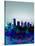 Miami Watercolor Skyline-NaxArt-Stretched Canvas