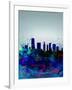 Miami Watercolor Skyline-NaxArt-Framed Art Print