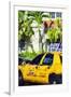 Miami Yellow Cab - In the Style of Oil Painting-Philippe Hugonnard-Framed Giclee Print