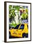 Miami Yellow Cab - In the Style of Oil Painting-Philippe Hugonnard-Framed Giclee Print