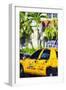 Miami Yellow Cab - In the Style of Oil Painting-Philippe Hugonnard-Framed Giclee Print