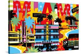 Miami-Lobo-Stretched Canvas