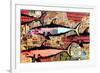 Miami-Shark Toof-Framed Premium Giclee Print