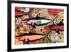 Miami-Shark Toof-Framed Premium Giclee Print