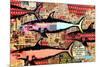 Miami-Shark Toof-Mounted Premium Giclee Print