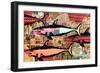 Miami-Shark Toof-Framed Art Print