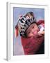 Miao Baby Wearing Traditional Hat, China-Keren Su-Framed Premium Photographic Print