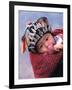 Miao Baby Wearing Traditional Hat, China-Keren Su-Framed Photographic Print