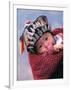 Miao Baby Wearing Traditional Hat, China-Keren Su-Framed Photographic Print