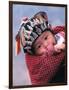 Miao Baby Wearing Traditional Hat, China-Keren Su-Framed Photographic Print