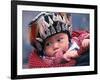 Miao Baby Wearing Traditional Hat, China-Keren Su-Framed Photographic Print