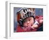 Miao Baby Wearing Traditional Hat, China-Keren Su-Framed Photographic Print