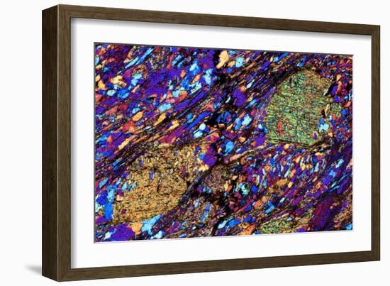 Mica Schist, Thin Section, Polarised LM-PASIEKA-Framed Photographic Print