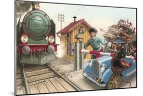 Mice at the Railroad Crossign-null-Mounted Art Print