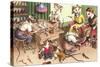 Mice in Cobblers Shop-null-Stretched Canvas