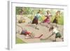 Mice Roller Skating-null-Framed Art Print