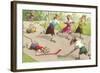 Mice Roller Skating-null-Framed Art Print